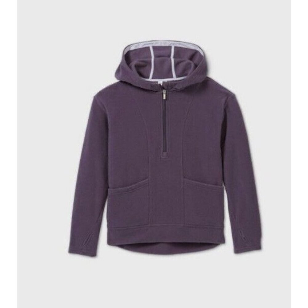 Girls' Fleece 1/4 Zip Sweatshirt - All in Motion™ Nwt Size XS (4/6)